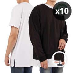[대량구매관] 오가닉 코튼 프리미엄 롱 레이어드 티셔츠 GS-LONG-SS1 2종 택1 (10장단위 구매가능) (업체별도 무료배송)
