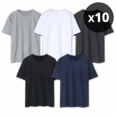 [대량구매관] 남녀공용 반팔 무지 라운드 면 티셔츠 3color (M~2XL사이즈) (10장단위 구매가능) (업체별도 무료배송)