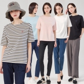 [홈쇼핑상품] [로코엘라] 베리스 스트라이프 자수 여성 티셔츠 (업체별도 무료배송)