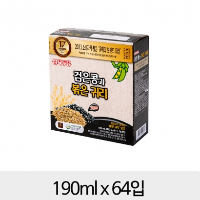 삼육두유 검은콩과 볶은 귀리 팩 (190ml*64입) (업체별도 무료배송)