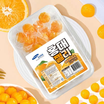 홍대젤리 리치/망고/샤인머스캣/오렌지맛 젤리 200g 4종 택1 (2개이상 구매가능) (업체별도 무료배송)
