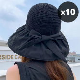 [대량구매관] 리본 포인트 여성 돌돌이 챙 모자 5color (10장단위 구매가능) (업체별도 무료배송)