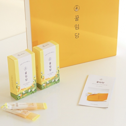 꿀임당 꿀스틱 제주 야생화꿀 60스틱 꿀 선물세트+쇼핑백 (업체별도 무료배송)