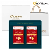[로니웰] 면역케어 레드 프로폴리스 60정 2개입 선물세트 + 쇼핑백 (업체별도 무료배송)