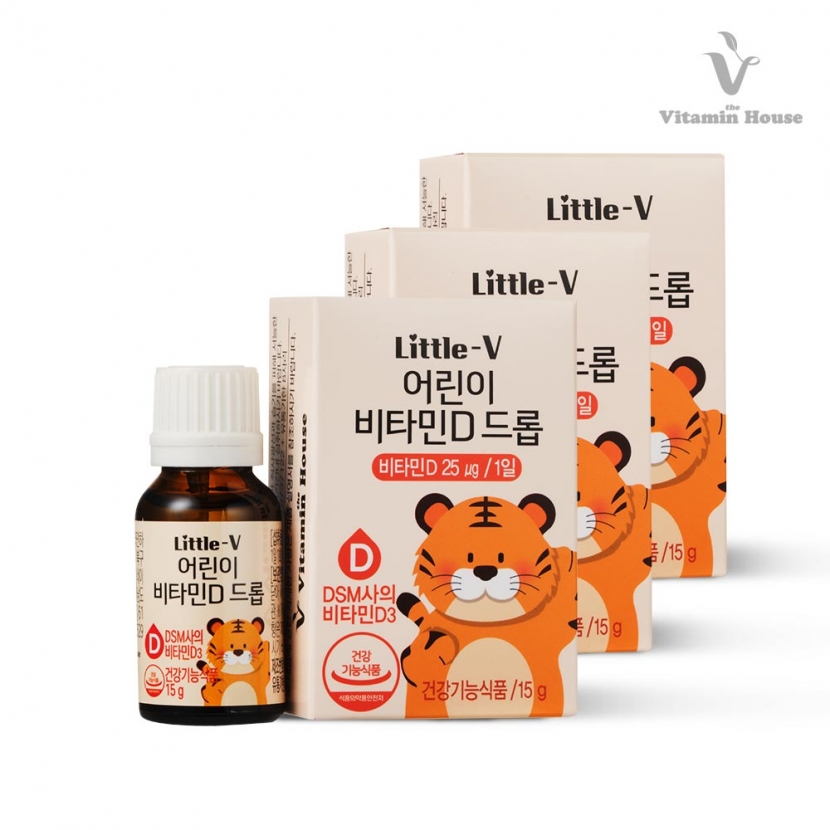 [비타민하우스] 어린이 비타민D 드롭 15g x 3병 (업체별도 무료배송)