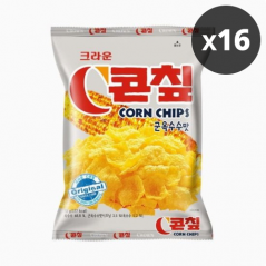 [크라운] 콘칩 오리지널 70g x 16봉 (1박스) (업체별도 무료배송)