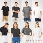 [홈쇼핑상품] [CERINI by PAT] 남녀 인견 티셔츠 4종 세트 24m (업체별도 무료배송)