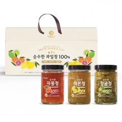[밤사특가] [맥널티] 순수한 레몬+자몽+청귤 과일청 선물세트 (업체별도 무료배송)
