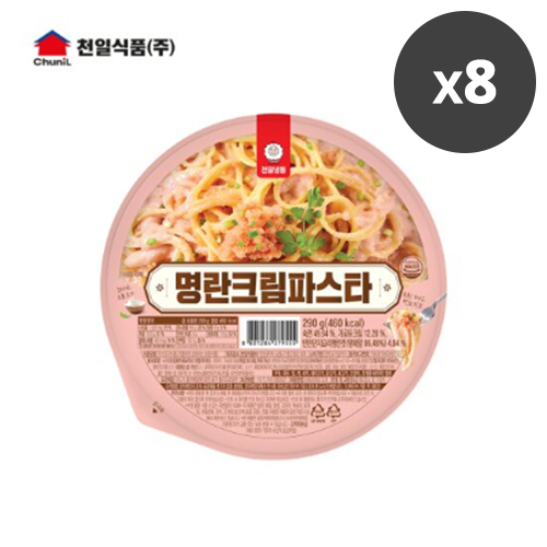 [주말특가][천일식품] 명란 크림 파스타 290g x 8팩 (업체별도 무료배송)