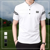 하프넥 스트라이프 골프웨어 남성 골프티 여름 반팔 티셔츠 (업체별도 무료배송)