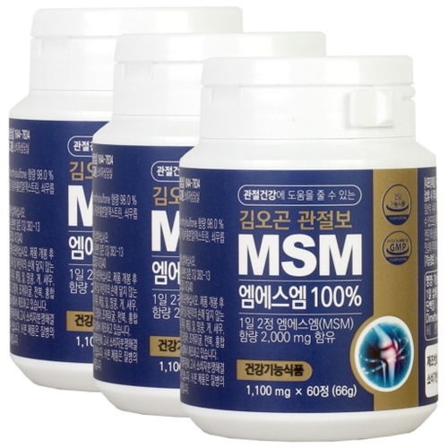 김오곤 관절보 MSM 1100mg*60정 (관절뼈 영양제) (2개이상 구매가능) (업체별도 무료배송)