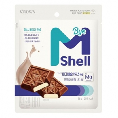 [밤사특가][크라운] 엠쉘바이 초콜릿(마그네슘함유) 36g