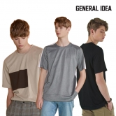 [제네럴아이디어] 남성 컬러블록 컬렉션 티셔츠 3종 세트 (업체별도 무료배송)