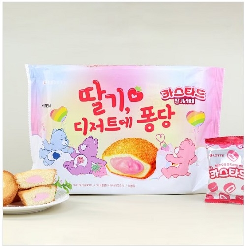 [롯데] 카스타드 딸기라떼 230g*8개입 x 1박스 (업체별도 무료배송)