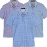 여름 가슴포켓 아이스 쿨링 냉감 체크 카라 티셔츠 4color (95~110) (업체별도 무료배송)
