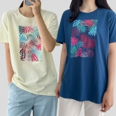 여유핏 프린팅 나염 티셔츠 (3개이상 구매가능) (업체별도 무료배송)